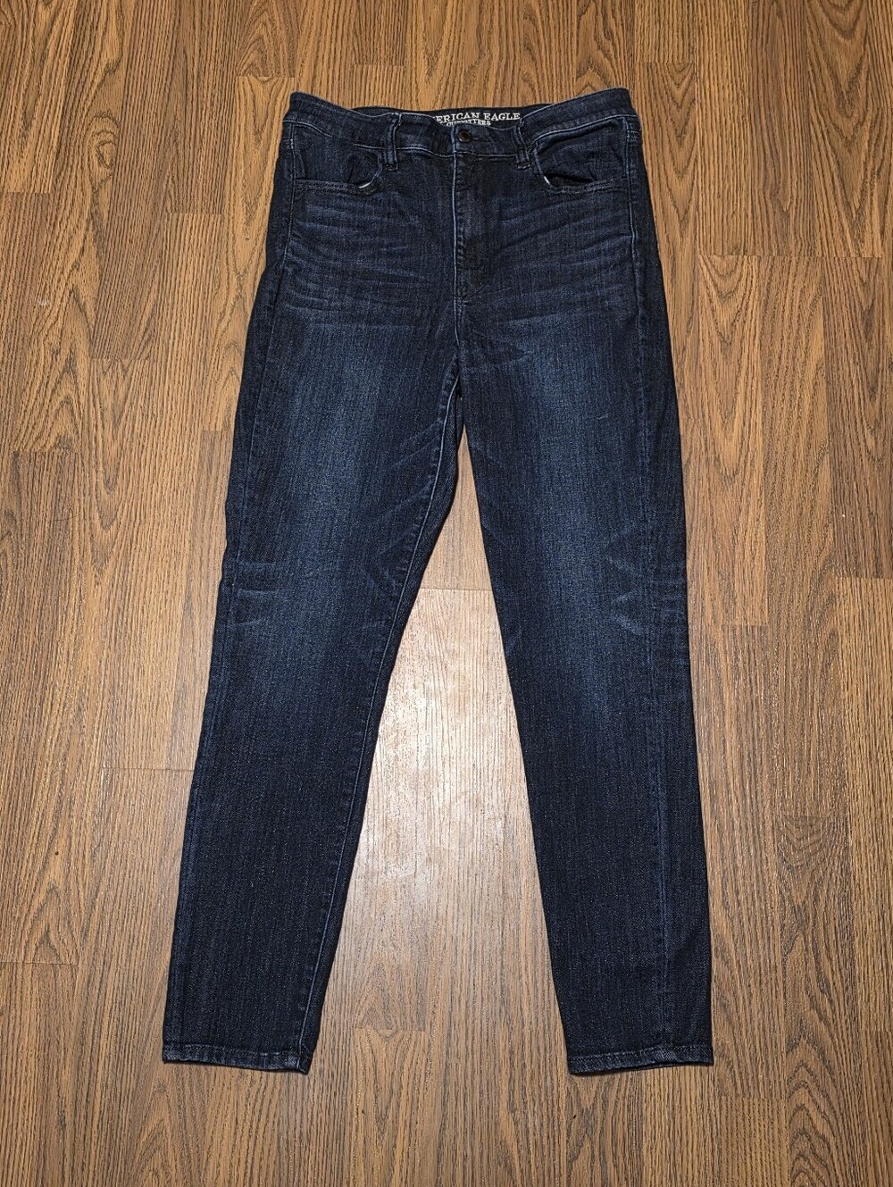 American Eagle Super High Rise Jeggings Women's Size 12 Dark Wash Stretch Denim